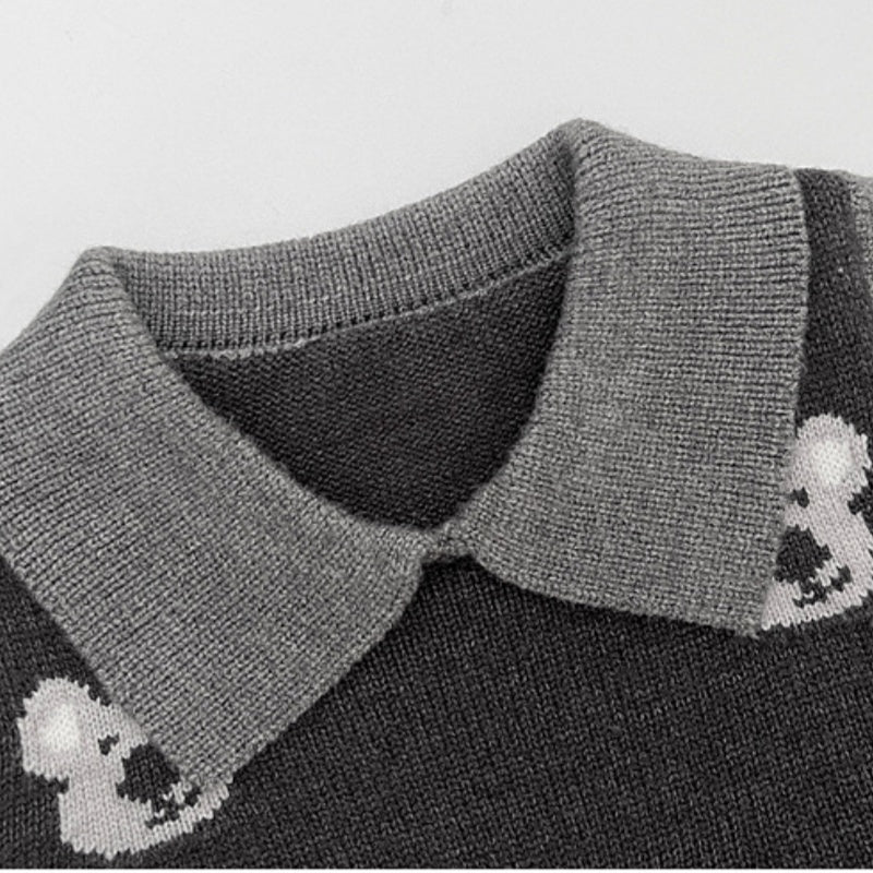 【BABY&KID】コアラ柄ニットセーター、無地ニットパンツSK101836
