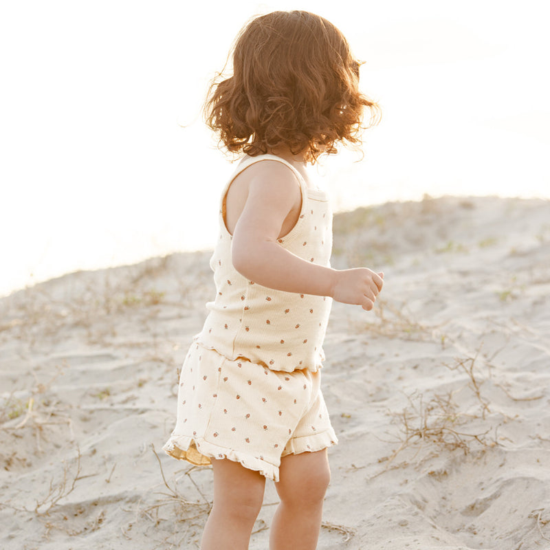 【BABY&KID】夏新作 北欧風フリルキャミセットアップSK092114