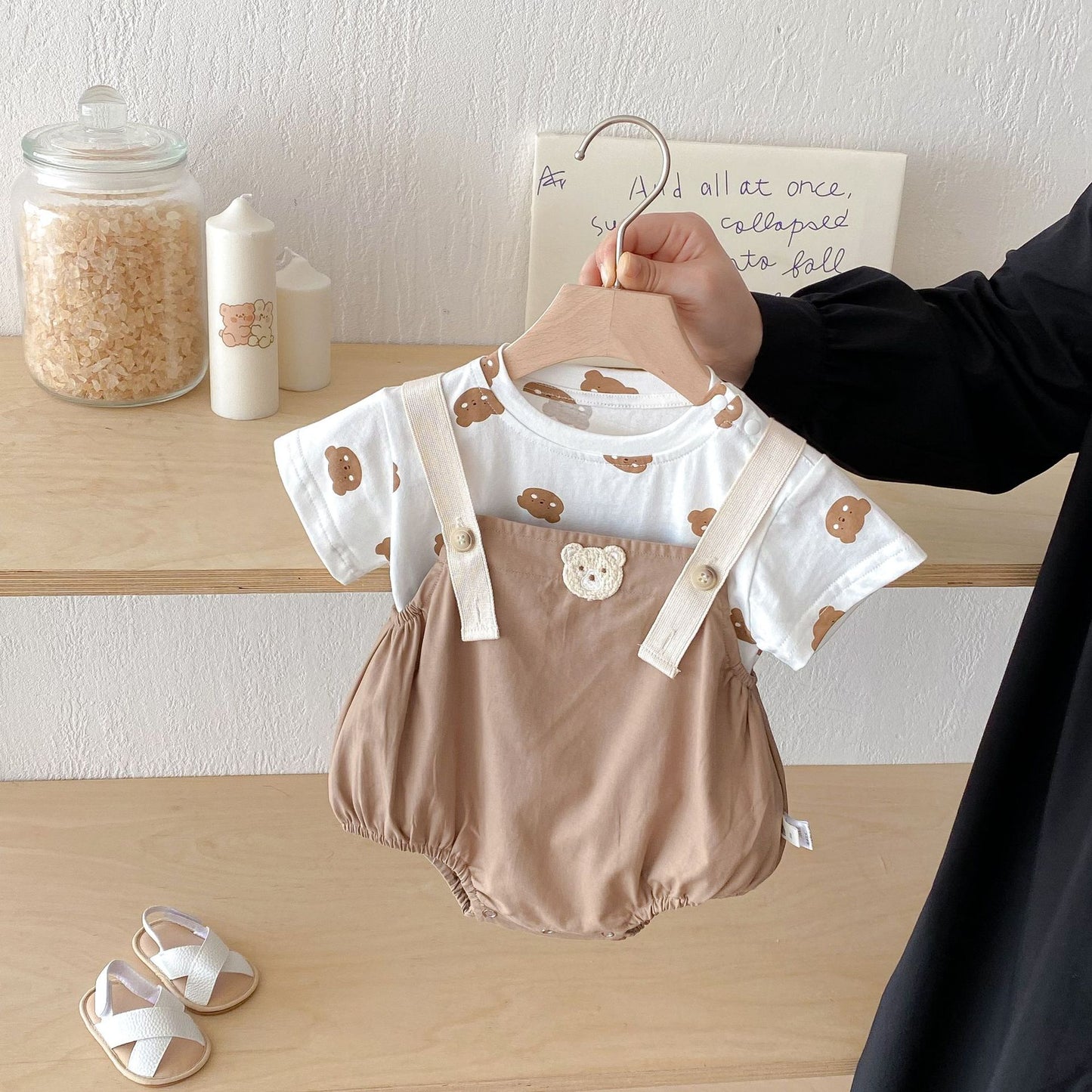 【BABY】夏新作 くまロンパース&くまTシャツSK091816