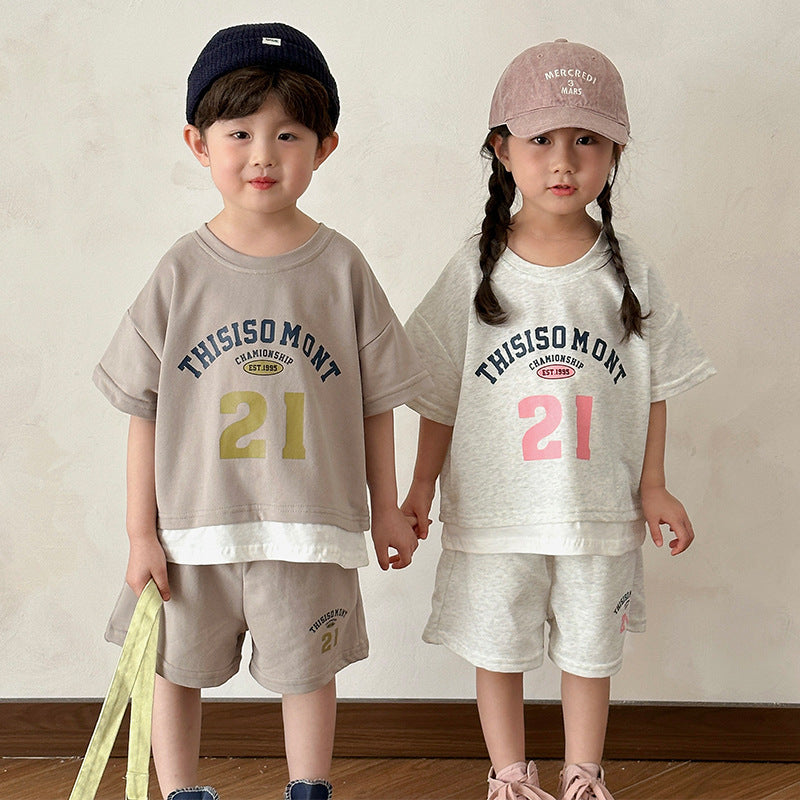 【BABY&KID】夏新作 THISISO MONTレイヤードセットアップSK061708