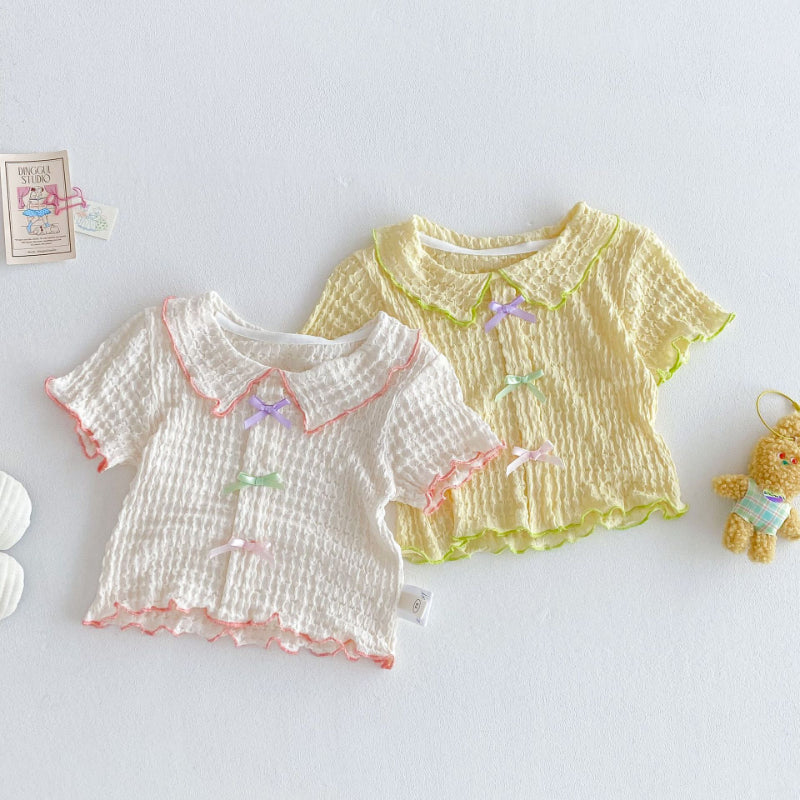 【BABY&KID】夏新作 やわらかコットン素材のベビーブラウスSKO71205