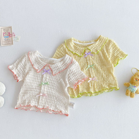 【BABY&KID】夏新作 やわらかコットン素材のベビーブラウスSKO71205