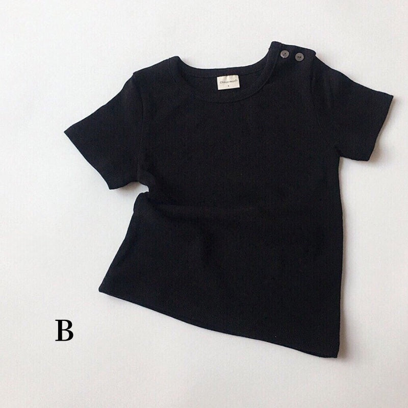 【オトク】【BABY】夏新作 無地丸首Tシャツ、ショートパンツSK092215