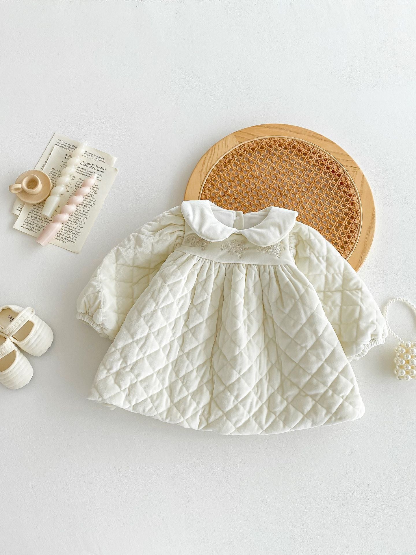 【BABY&KID】可愛いプリンセス厚手ワンピースSK022405