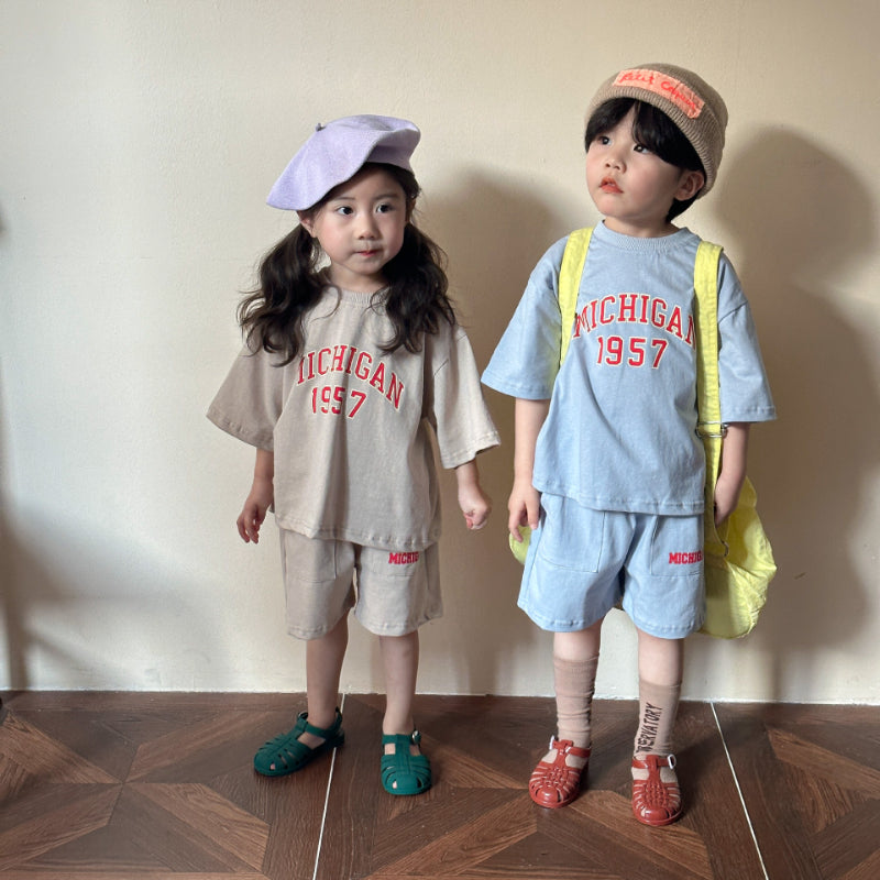 【BABY&KID】夏新作 MICHIGANカジュアルセットアップ SK063001