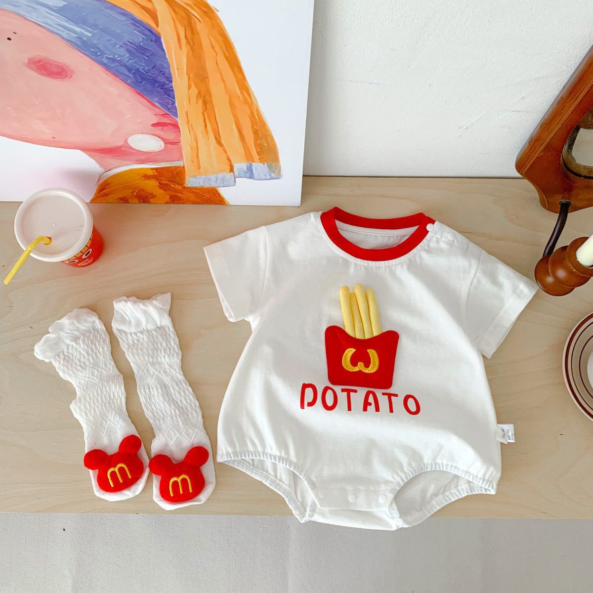 【BABY】夏新作 フライドポテトロンパースSK062903