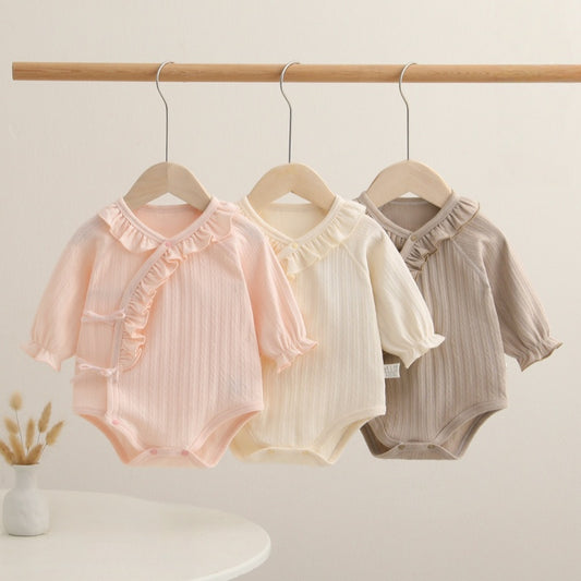 【BABY】北欧風フリルやわらかロンパースSK102613