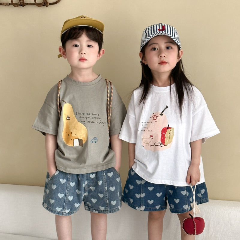 【BABY&KID】夏新作 フルーツ文字柄TシャツSK063030
