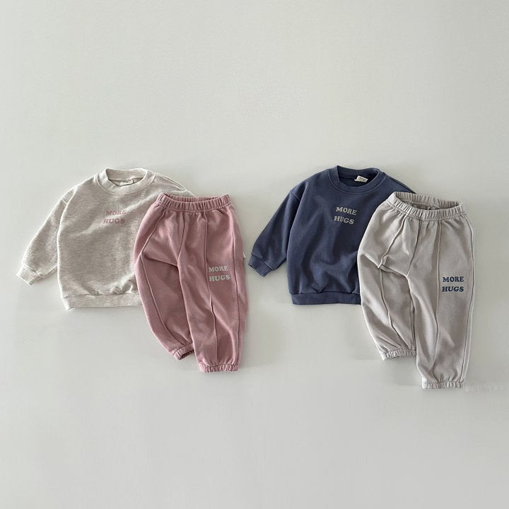 【BABY&KID】MORE HUGSカートゥーンベア長袖セットアップSK023105