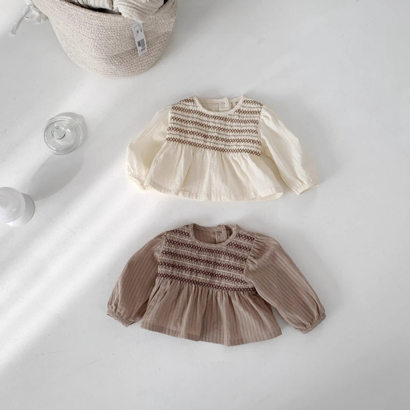 【BABY】韓国風 レトロ調長袖ブラウスSK062108