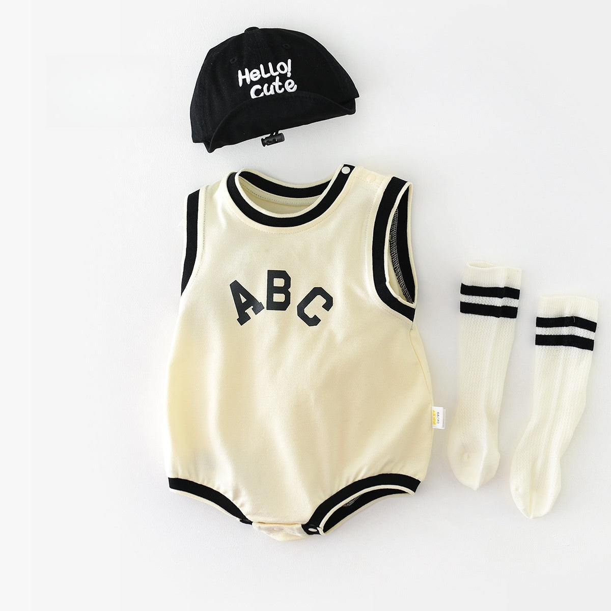 【BABY】夏新作 ABCノースリーブロンパースSK070801