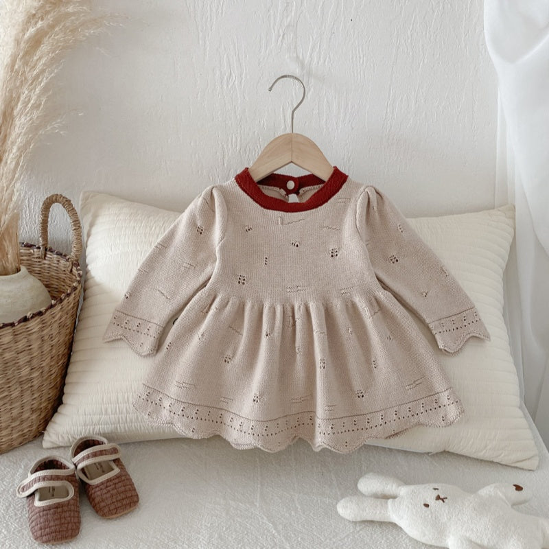 【BABY&KID】フリルニットワンピースSK092706