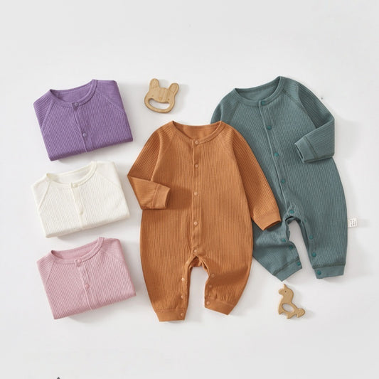 【BABY】北欧風無地やわらかカバーオールSK102619