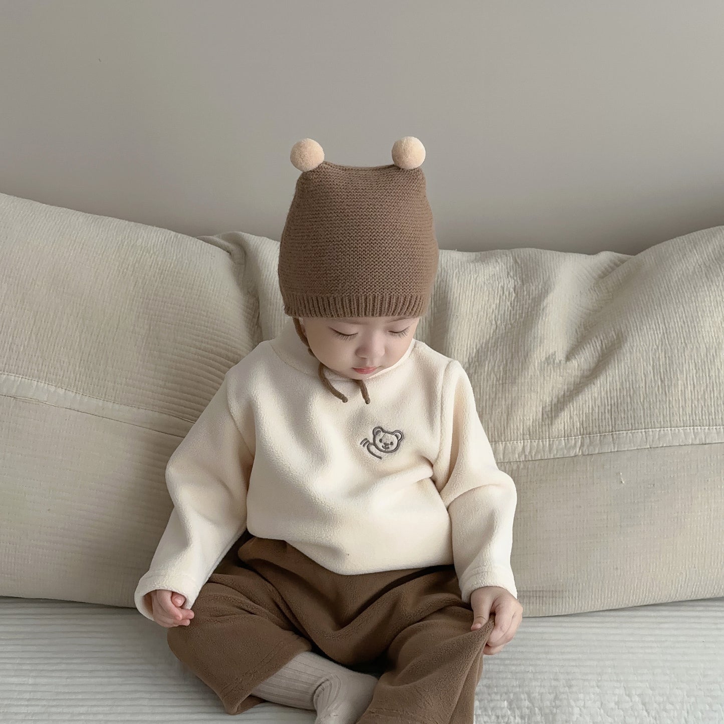 【BABY&KID】カジュアルクマロゴオシャレトレーナーSK11535