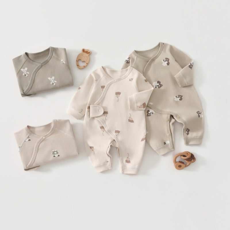 【BABY】北欧風アニマル柄カバーオールSK102602