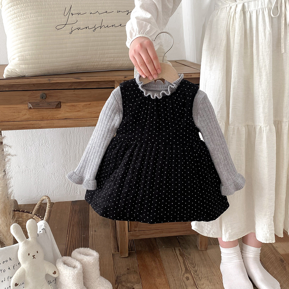 【BABY】冬新作厚手タンクトップスカートスーツSK11304