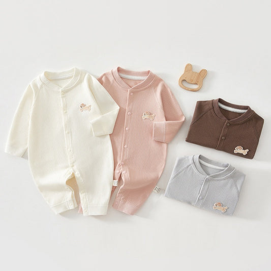 【BABY】北欧風いぬワッペンカバーオールSK102615