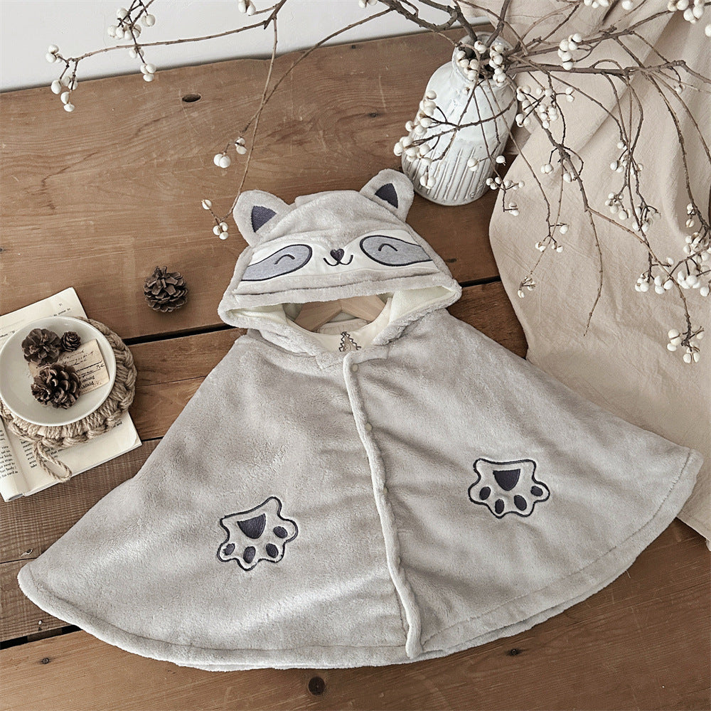 【BABY&KID】キャラクター刺繍フードポンチョSK101555