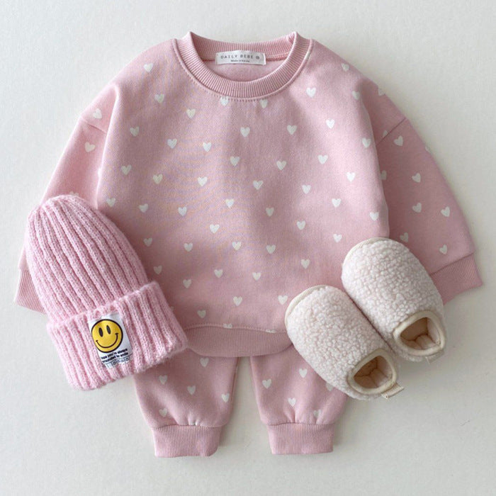 【BABY&KID】可愛いハートセットアップSK022403