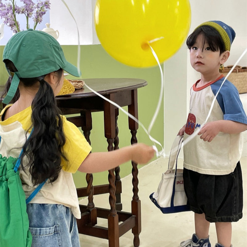 【BABY&KID】夏新作 フルーツプリント半袖TシャツSK080502