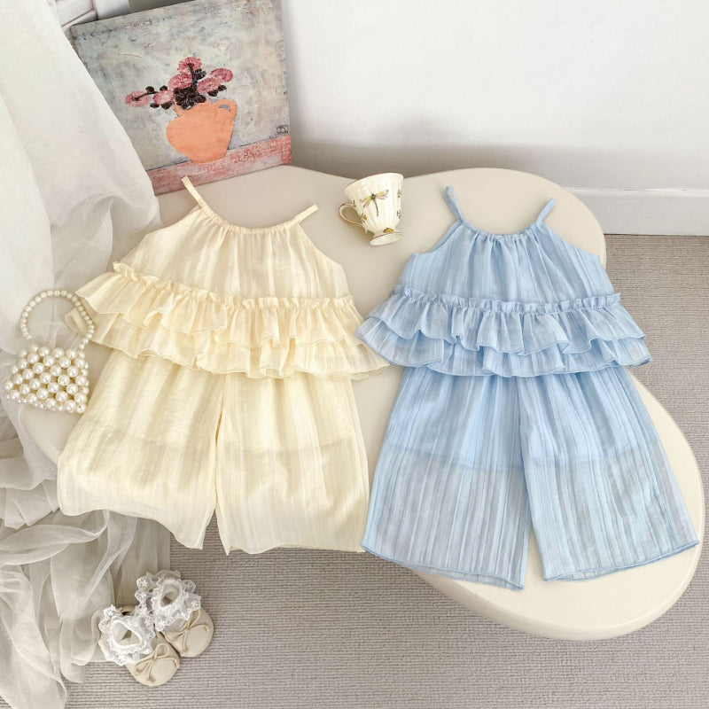 【BABY&KID】夏新作 可愛い無地キャミソール&パンツSK071932