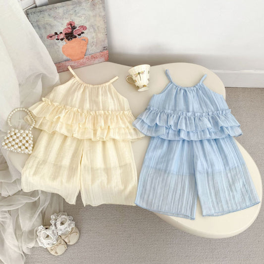 【BABY&KID】夏新作 可愛い無地キャミソール&パンツSK071932