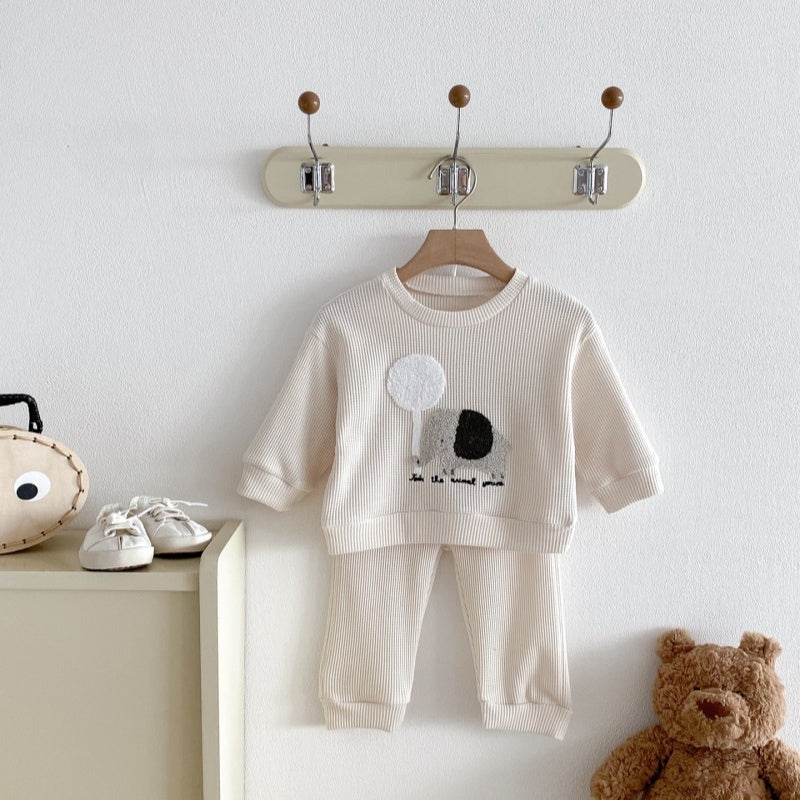 【BABY&KID】ぞうワッフルセットアップSK092717