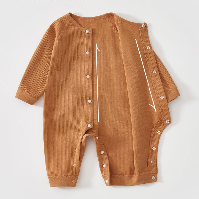 【BABY】北欧風無地やわらかカバーオールSK102619