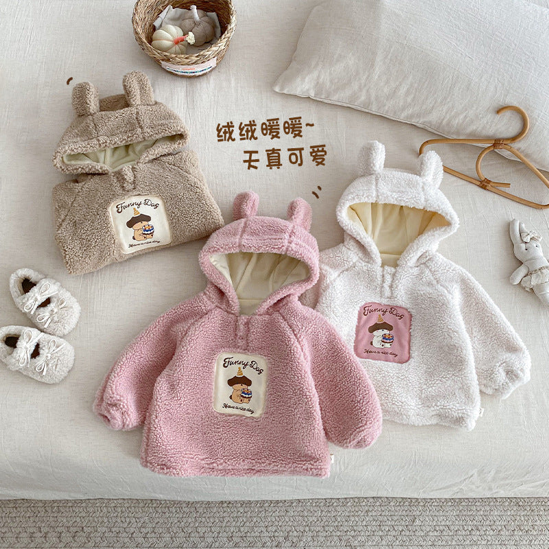 【BABY&KID】冬新作あったかワッペンフードトレーナーSK102527