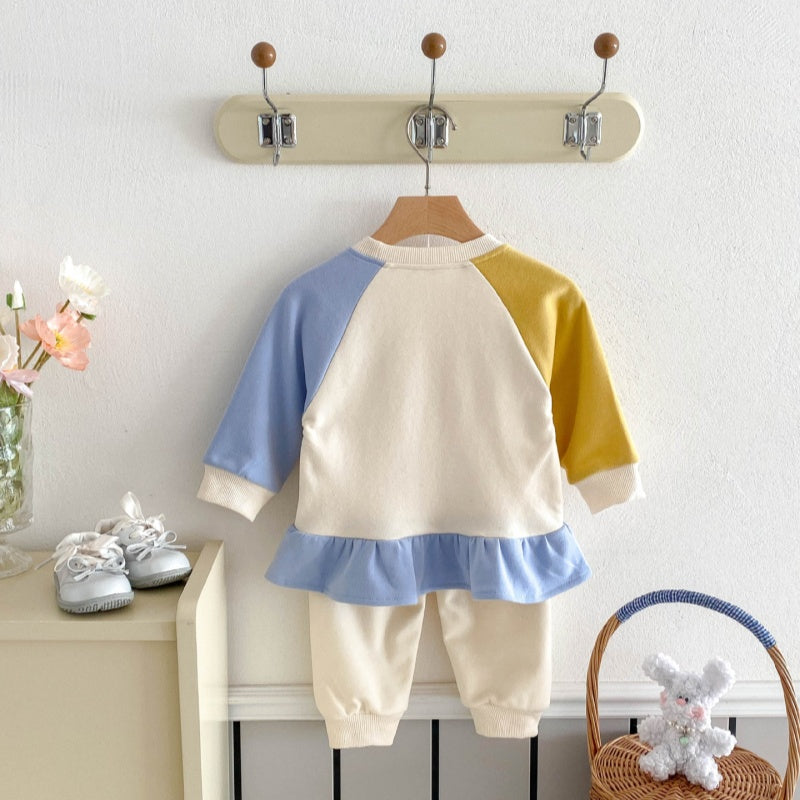 【BABY&KID】可愛いベア&英字ロゴ暖かいセットアップSK032801
