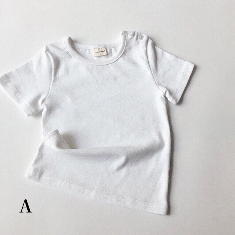 【オトク】【BABY】夏新作 無地丸首Tシャツ、ショートパンツSK092215