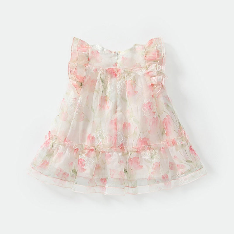 【BABY&KID】夏新作 花柄ピンクワンピース&帽子SK091931