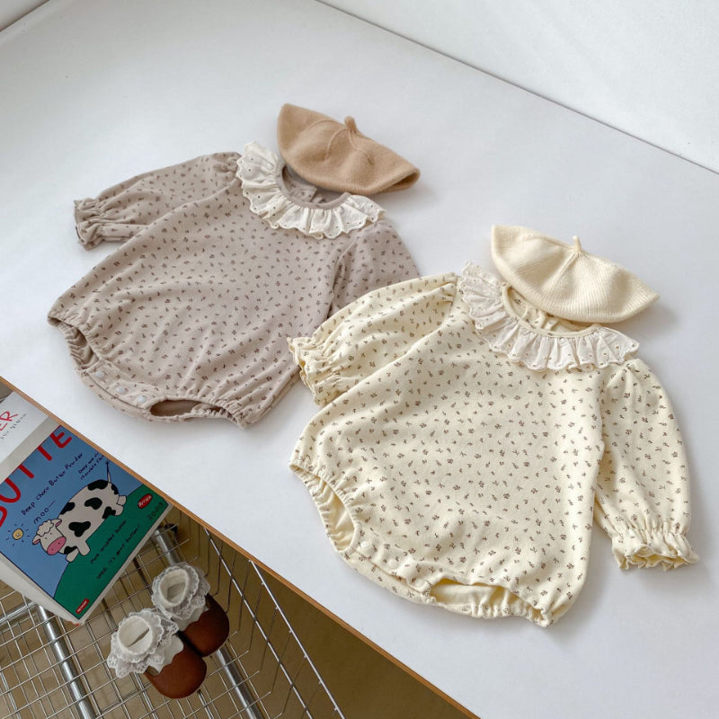 【BABY】総柄小花柄レースロンパースワンピースSKO70721