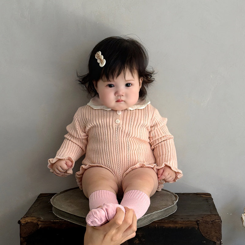 【BABY】ウェーブヘムニットロンパースSK101808