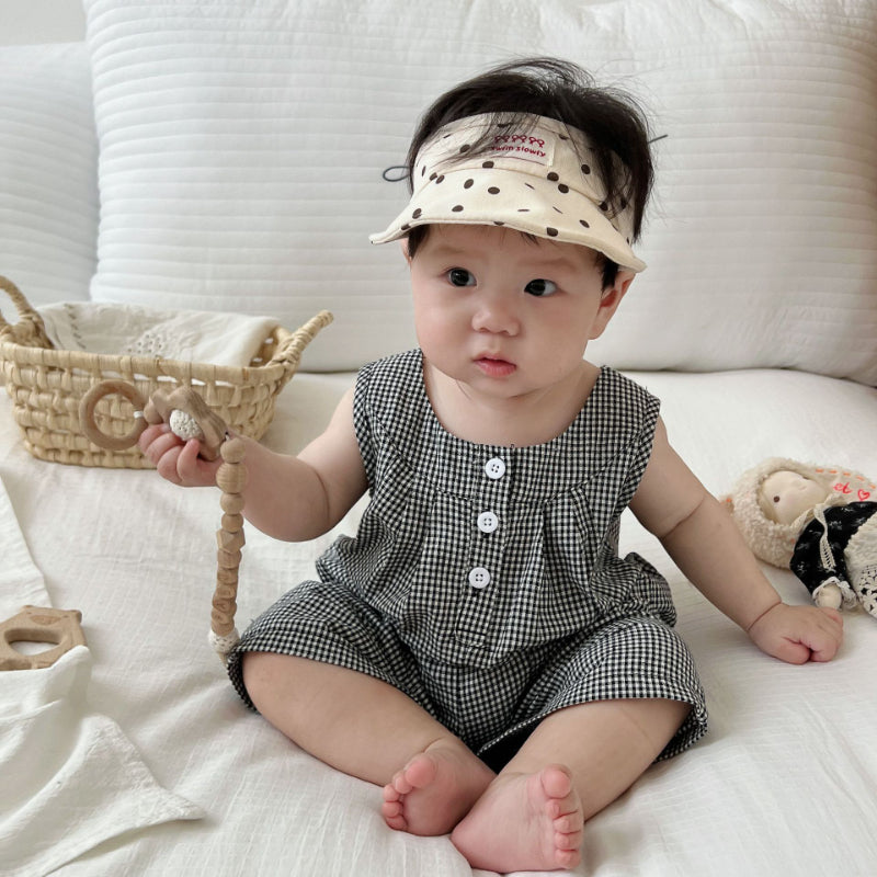 【BABY】夏新作 ノースリーブチェックカバーオールSK091834