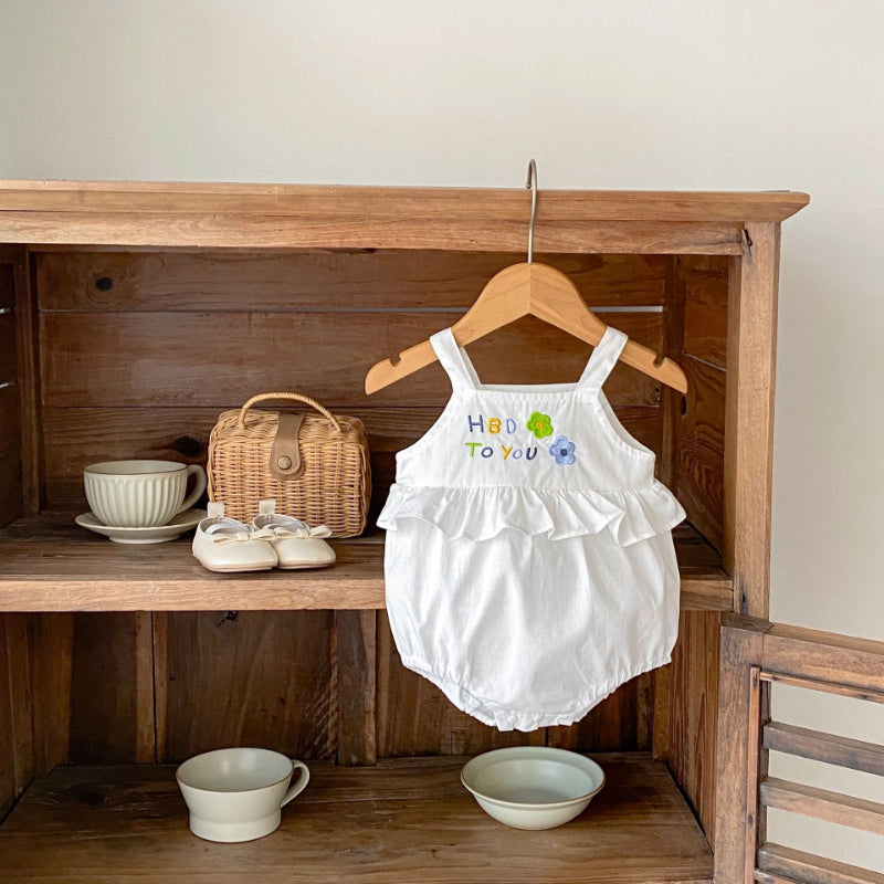 【BABY】夏新作 刺繍キャミロンパースSK090305