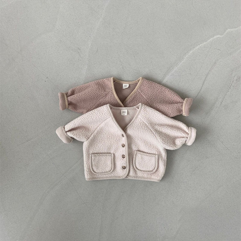 【BABY&KID】ノーカラーボアジャケットSK012815