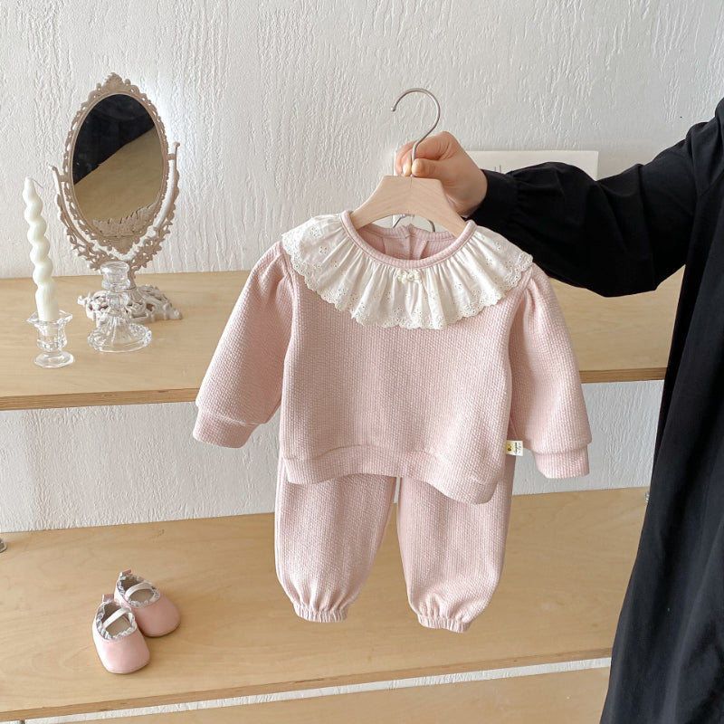 【BABY&KID】レース襟セットアップSK100333