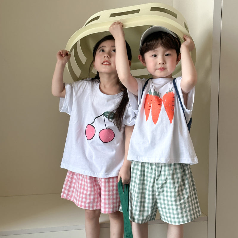 【BABY&KID】夏新作 フルーツプリントセットアップSK063006