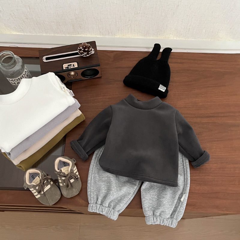 【BABY&KID】冬新作 無地ベーシック裏起毛インナーSK102329