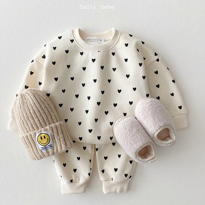 【BABY&KID】可愛いハートセットアップSK022403