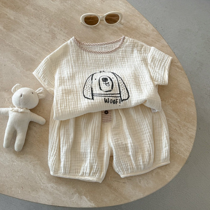 【BABY】夏新作 コットンカートゥーンセットアップSK072606