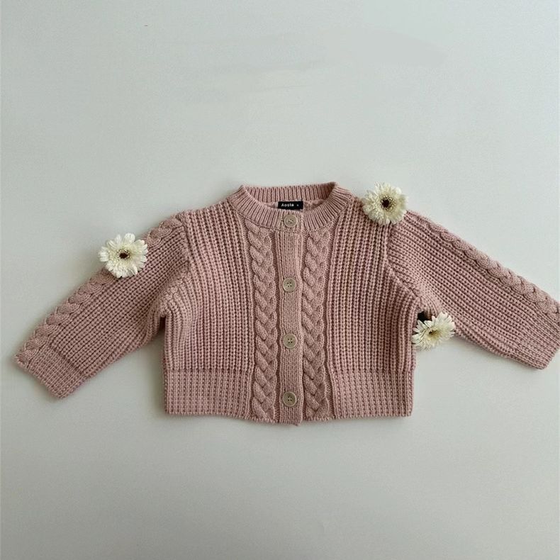 【BABY&KID】レトロ暖かいケーブル編みセーターSK012821
