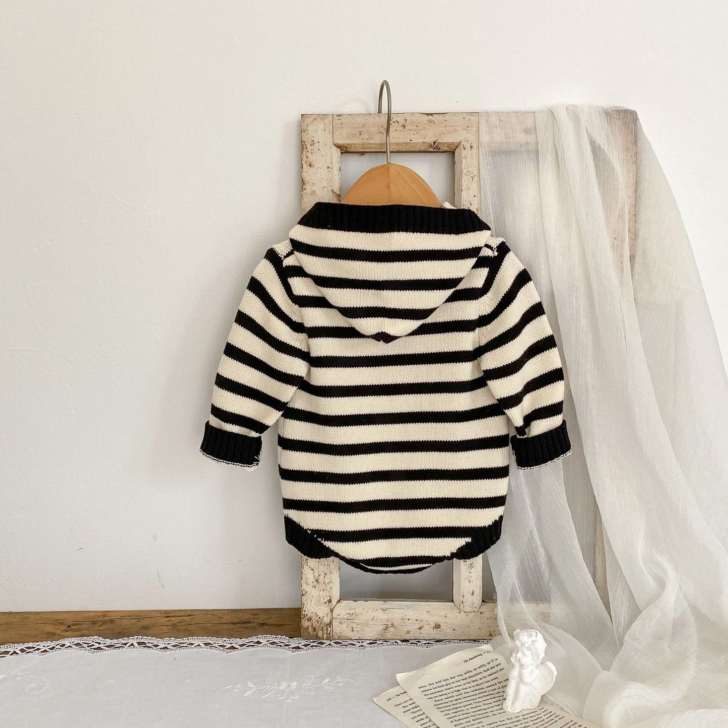 【BABY&KID】シンプル系ニットプリンスロンパースSK022213