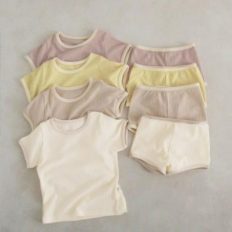 【BABY】夏新作 キャンディーカラーパイピングセットアップSK010212