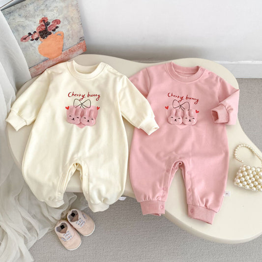 【BABY】キュートラビット長袖カバーオールSK092820