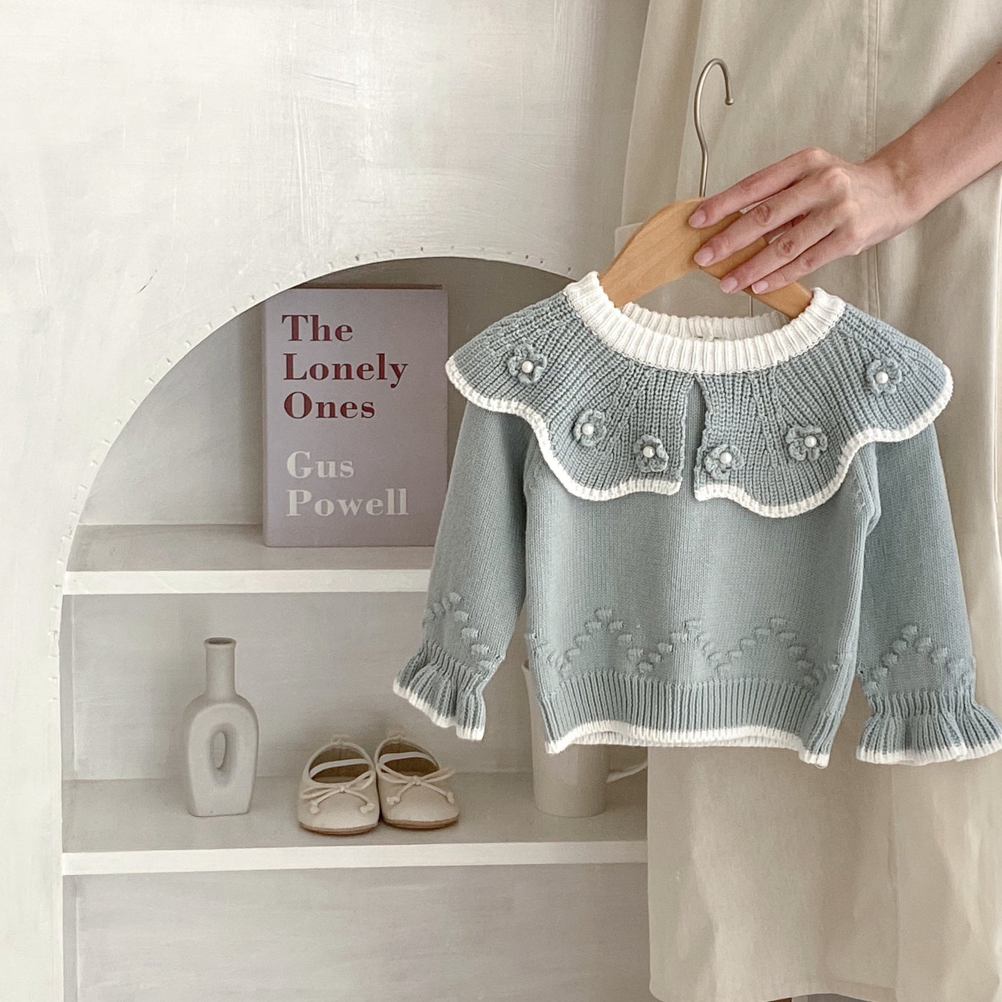 【BABY&KID】可愛いビッグフリルニットセーターSK012912
