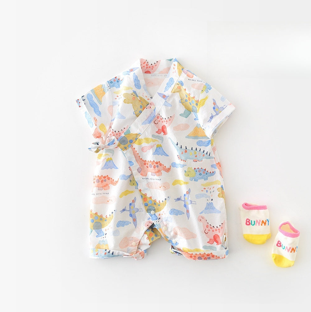 【BABY】夏新作 恐竜可愛いロンパースSK070808