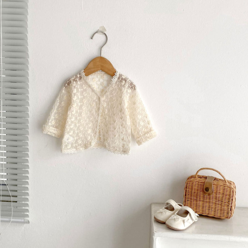 【BABY】夏新作 刺繍入り日よけシャツSK081518