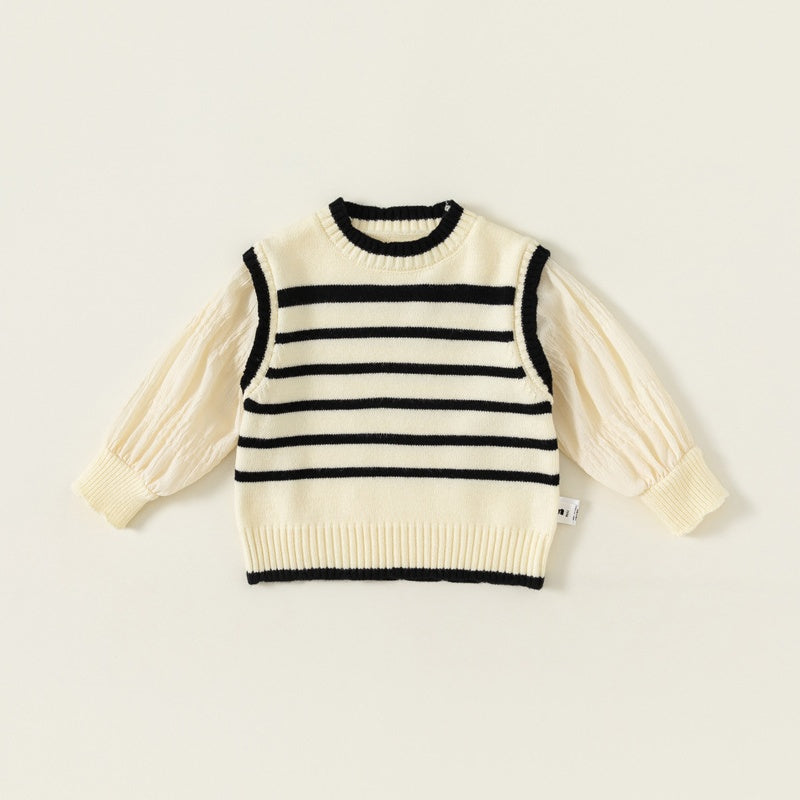 【BABY&KID】レイヤード風ボーダーニットSK101838